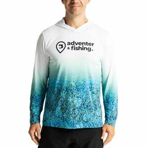ADVENTER & FISHING UV HOODED Tricou funcțional UV pentru bărbați, albastru deschis, mărime imagine