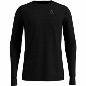 Odlo SUW TOP CREW NECK L/S NATURAL 100% MERINO Tricou cu mânecă lungă bărbați, negru, mărime XL imagine