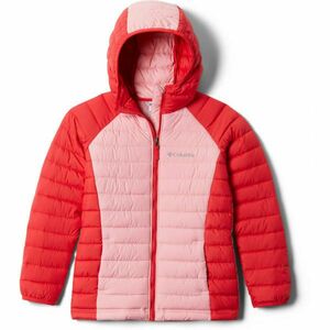 Columbia POWDER LITE GIRLS HOODED JACKET Geacă copii, somon, mărime L imagine