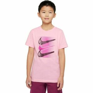 Nike NSW TEE CORE BRANDMARK 4 Tricou pentru copii, roz, mărime XL imagine