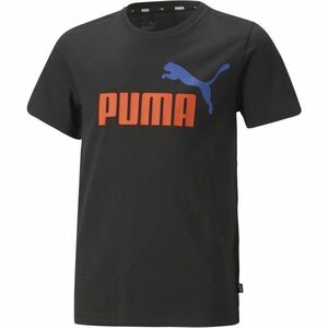 Puma ESS + 2 COL LOGO TEE Tricou de băieți, negru, mărime imagine