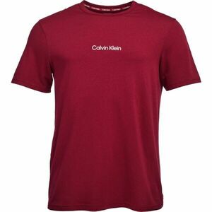 Calvin Klein S/S CREW NECK Tricou de bărbați, vișiniu, mărime S imagine