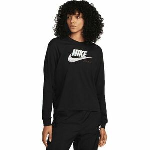Nike NSW TEE OC 1 LS BOXY Tricou cu mânecă lungă femei, negru, mărime S imagine