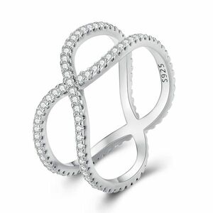 Inel din argint Double Crystal Ring imagine