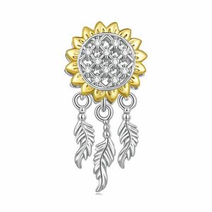 Talisman din argint Spring Sparkling Sunflower imagine