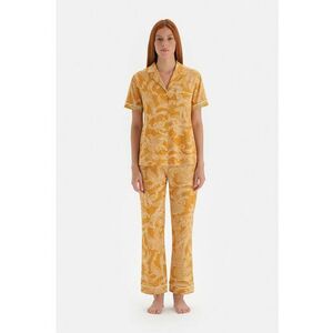 Pijama lunga cu imprimeu paisley imagine