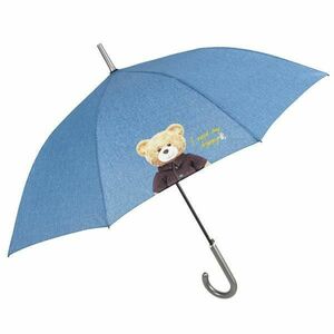 Umbrela ploaie automata baston model denim bleu Teddy Bear imagine