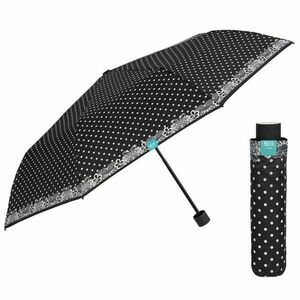 Mini Umbrela ploaie pliabila neagra cu buline imagine
