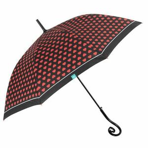 Umbrela ploaie automata baston model inimioare rosii imagine
