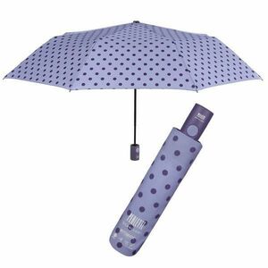 Mini Umbrela ploaie automata pliabila model cu buline albastre imagine