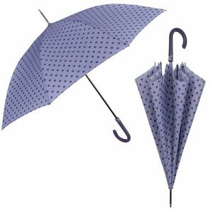 Umbrela ploaie automata baston model cu buline albastre imagine
