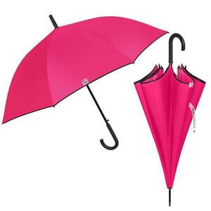 Umbrela ploaie automata baston culoare roz neon imagine