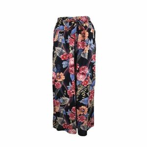Fusta-pantalon, Univers Fashion, , 2 buzunare, bleumarin cu imprimeu floral multicolor, S imagine
