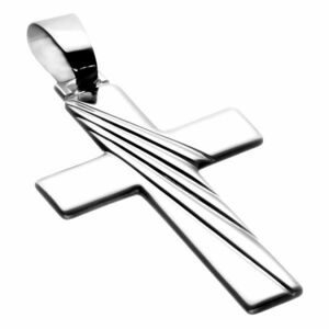 Pandantiv argint 925 - cruce latină cu detalii cu raze imagine