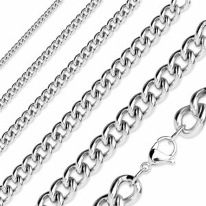Lanț argintiu din oțel chirurgical, zale eliptice - Grosime: 10 mm, Lungime: 485 mm imagine