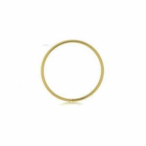 Piercing din aur 375 - cerc subțire strălucitor, suprafață netedă, aur galben - Grosime x diametru: 0, 6 mm x 10 mm imagine