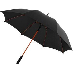 Umbrela rezistenta la vant, deschidere automata, unisex, Piksel, negru, ax si spite din fibra de sticla rosie, 102x80 cm imagine