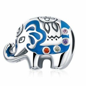 Talisman din argint Blue Elephant imagine