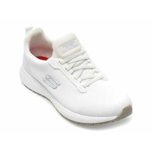 Pantofi SKECHERS albi, SQUAD SR, din material textil imagine