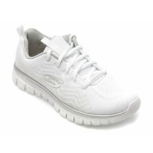 Pantofi SKECHERS albi, GRACEFUL-GET CONNECT, din piele ecologica imagine