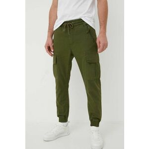 Alpha Industries pantaloni de bumbac Ripstop Jogger culoarea verde 116201.142-DarkOlive imagine