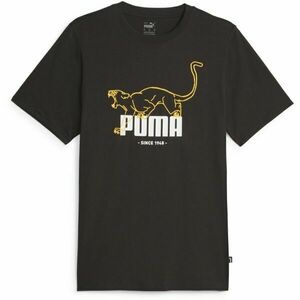 Puma GRAPHICS ANIMAL TEE Tricou bărbați, negru, mărime imagine