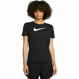 Nike NK DF TEE SWOOSH Tricou damă, negru, mărime L imagine