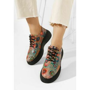 Pantofi casual dama piele Delisa V4 multicolori imagine