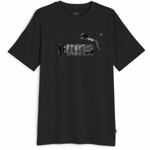 Puma ESS + CAMO GRAPHIC TEE Tricou pentru bărbați, negru, mărime L imagine