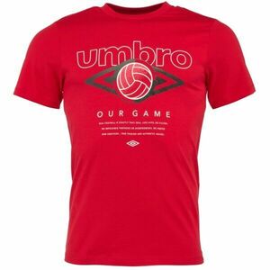 Umbro FW RETRO FOOTVALL GRAPHIC TEE Tricou pentru bărbați, roșu, mărime L imagine