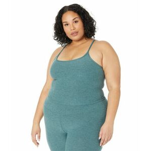 Imbracaminte Femei Beyond Yoga Plus Size Spacedye Slim Racerback Bopo Cropped Tank Rainforest Blue Heather imagine