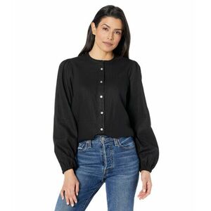 Imbracaminte Femei MICHAEL Michael Kors Linen Button-Down Shirt Black imagine