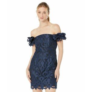 Imbracaminte Femei MILLY Britton Guipure Lace Off-the-Shoulder Dress Navy imagine