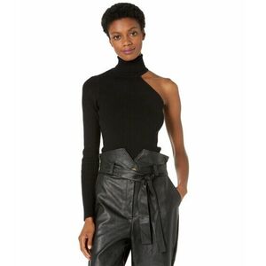 Imbracaminte Femei Bardot Asymmetric Sleeve Knit Top Black imagine