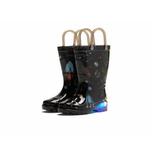 Incaltaminte Baieti Western Chief Kids Space Adventure Lighted Waterproof Rain Boot (ToddlerLittle Kid) Black imagine