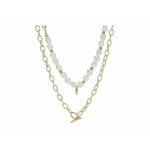 Bijuterii Femei 8 Other Reasons Pearl amp Chain Layered Necklace Gold imagine