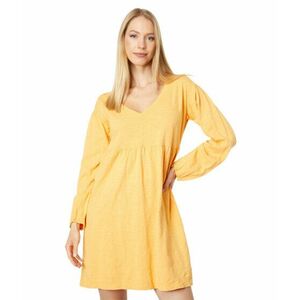 Imbracaminte Femei Mod-o-doc Slub Jersey 34 Sleeve V-Neck Dress Saffron imagine