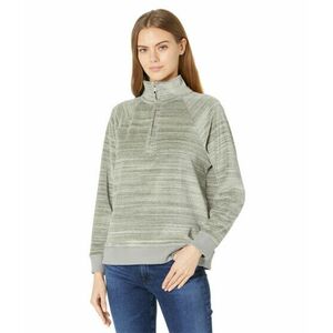 Imbracaminte Femei Madewell MWL Velour Space-Dyed Half-Zip Sweatshirt Light Graphite imagine
