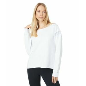Imbracaminte Femei Mod-o-doc French Terry Long Sleeve Contrast Trim Sweatshirt White imagine