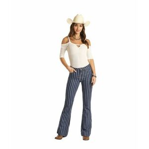 Imbracaminte Femei Rock and Roll Cowgirl High-Rise Trousers in Royal W8H3525 Royal imagine
