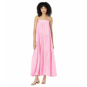 Imbracaminte Femei MOON RIVER Woven Tiered Maxi Dress Pink imagine