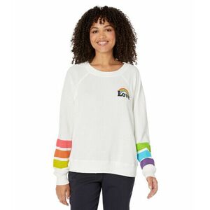 Imbracaminte Femei Wildfox Rainbow Stripes Sommers Sweatshirt Vanilla imagine