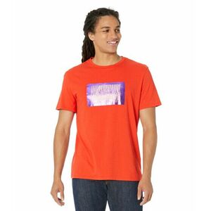 Imbracaminte Barbati Just Cavalli Queens T-Shirt with quotJust Codequot Foil Logo Red imagine