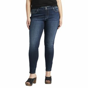 Imbracaminte Femei Silver Jeans Co Plus Size Elyse Mid-Rise Skinny Jeans W03116EAE432 Indigo imagine