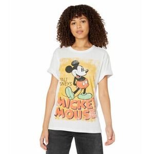 Imbracaminte Femei Chaser Mickey Mouse Cotton Jersey Crew Tee White imagine