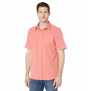 Imbracaminte Barbati Southern Tide Windley Garment Dyed Short Sleeve Sport Shirt Rosewood Red imagine