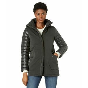 Imbracaminte Femei Colmar Super Light Polyamide Fabric Medium Long Jacket with Hood Black imagine