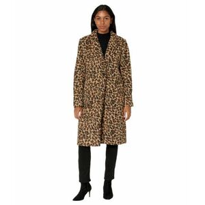 Imbracaminte Femei NVLT Leopard Wool Single Breasted Coat Brown imagine