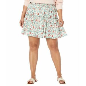 Imbracaminte Femei DRAPER JAMES Plus Size Pull-On Miniskirt in Strawberry Field Magnolia White Multi imagine