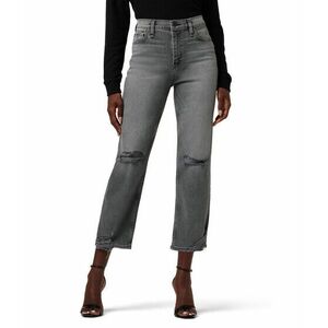 Imbracaminte Femei Hudson Jeans Remi High-Rise Straight Crop in Stone Grey Destructed Stone Grey Destructed imagine
